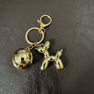 Fashion Balloon dog and gold Ball Charm